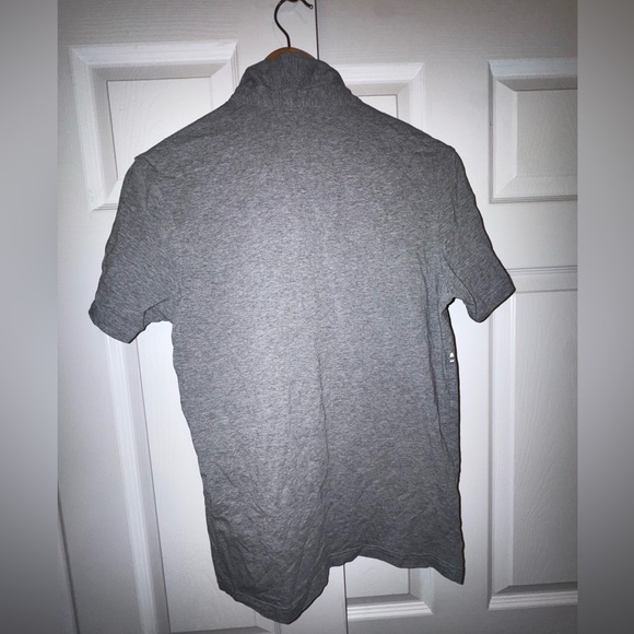 Burberry London Men’s Gray Polo Shirt Check Trim Logo Size M - Picture 8 of 9